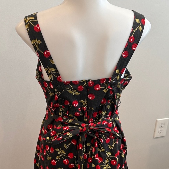 B Darlin Small Black Dress with Cherry Print - Picture 5 of 8